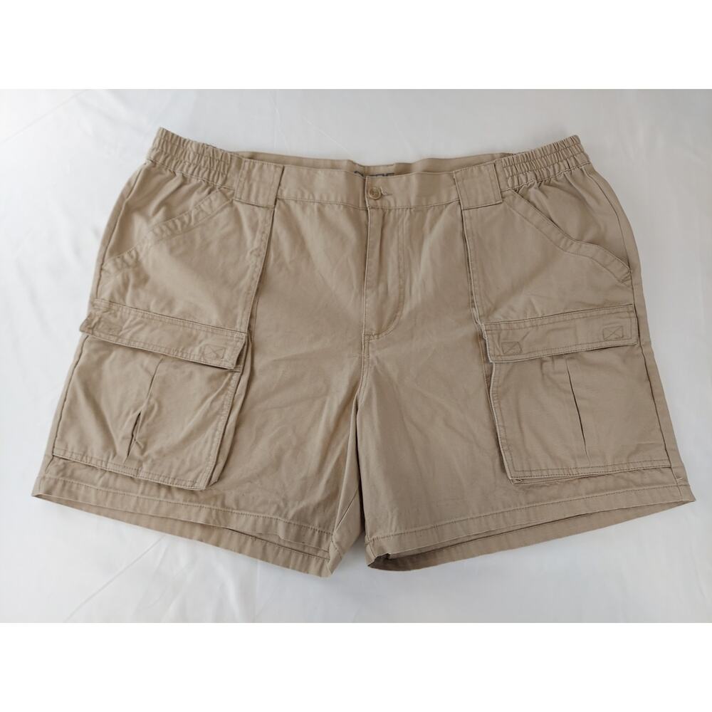 Guide Gear Men Khaki Cargo Wakota Casual Fishing Hiking Outdoor Cotton Shorts 46